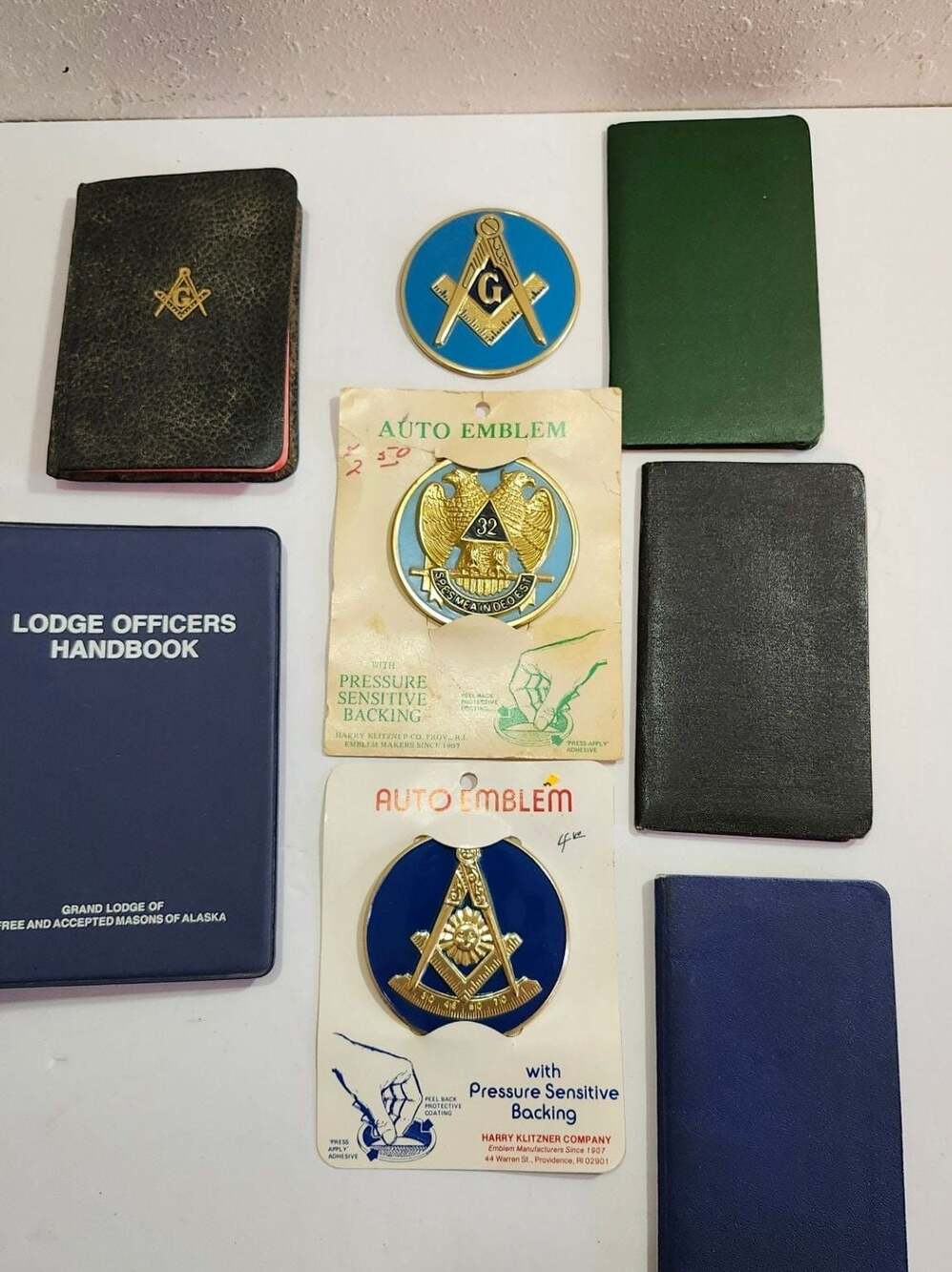 Vintage Grand Lodge of Alaska Lodge Officers Handbook and Masonic Memorabilia